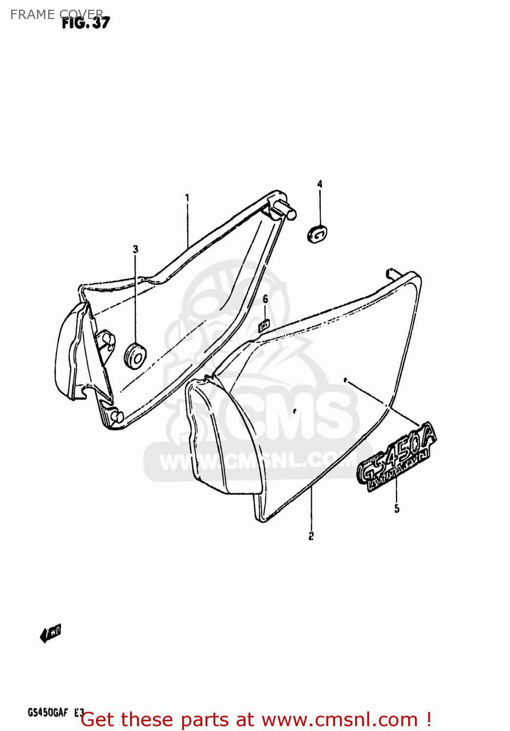 FRAME COVER GS450GA 1985 (F) USA (E03)