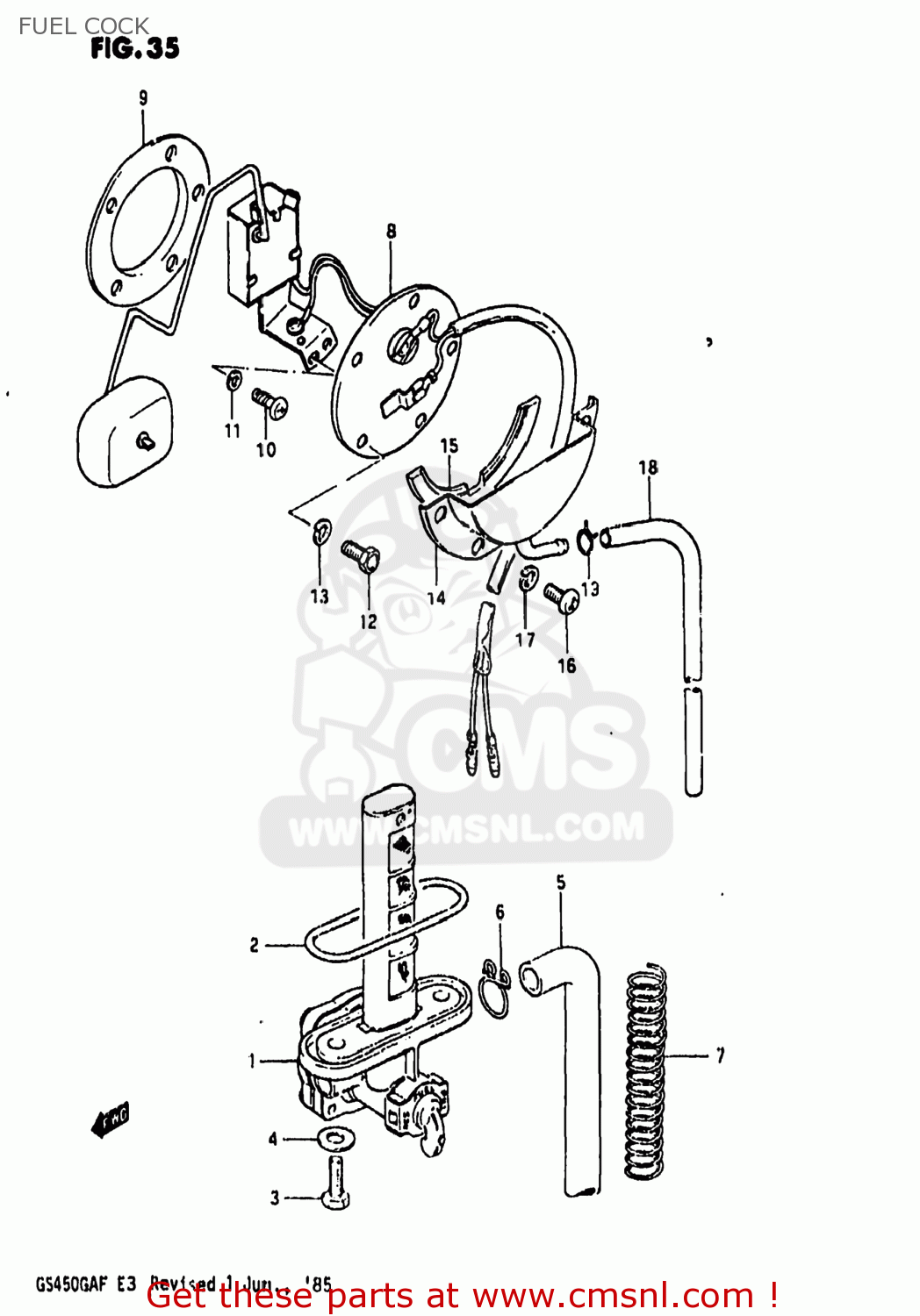 FUEL COCK GS450GA 1985 (F) USA (E03)