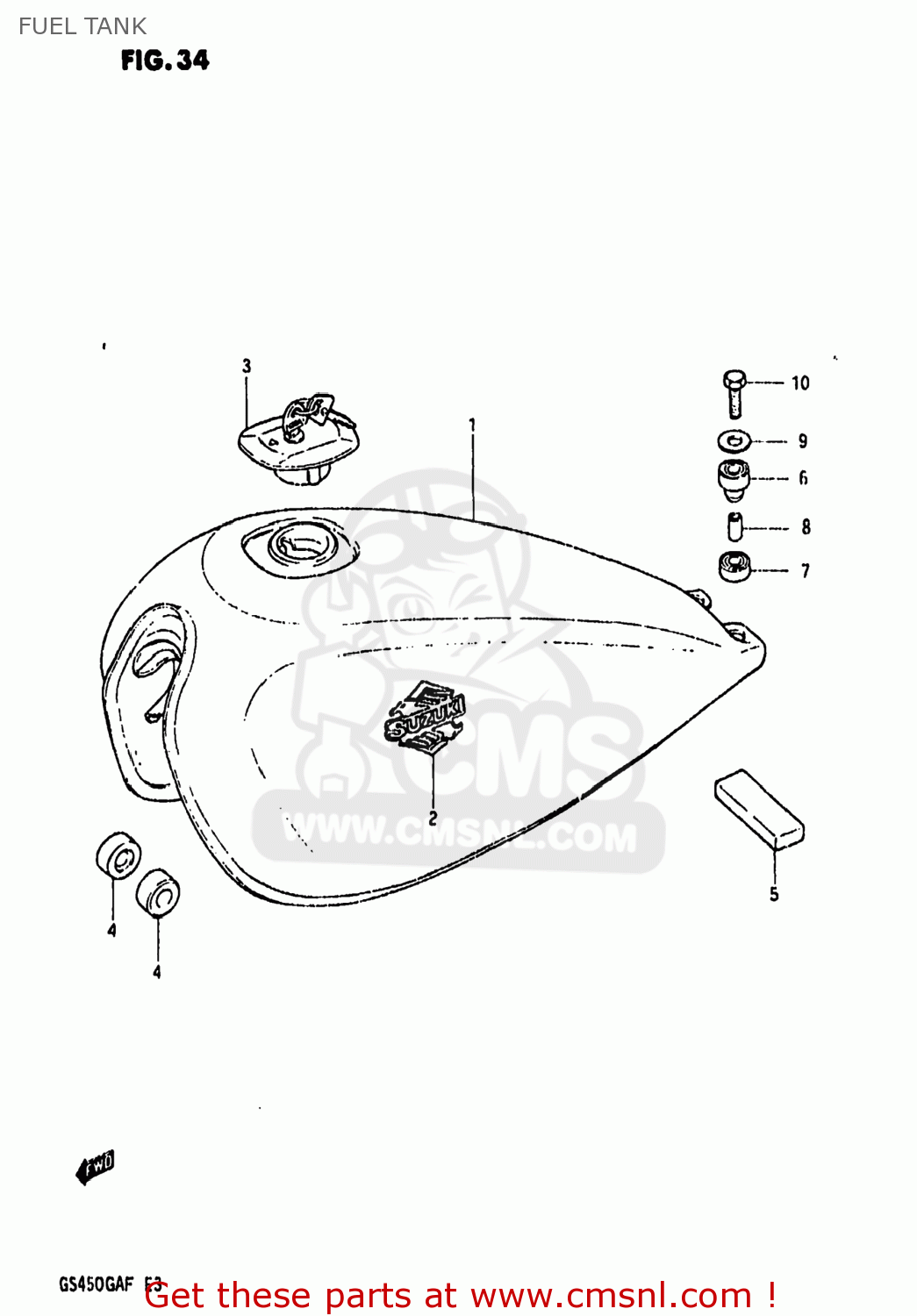 FUEL TANK GS450GA 1985 (F) USA (E03)