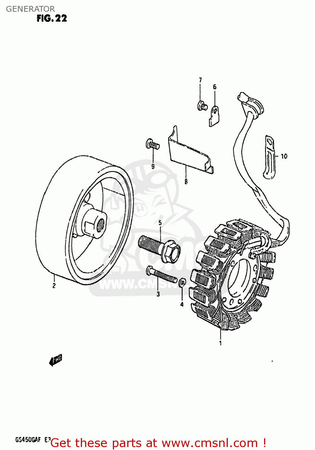GENERATOR GS450GA 1985 (F) USA (E03)
