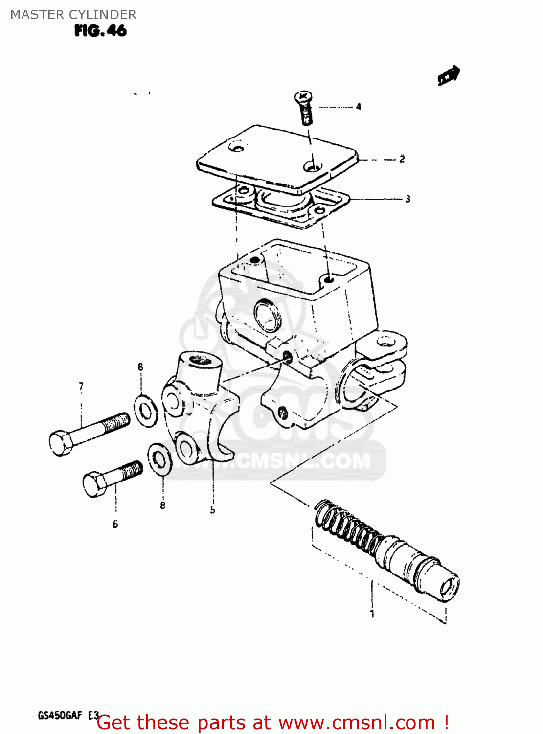 MASTER CYLINDER GS450GA 1985 (F) USA (E03)