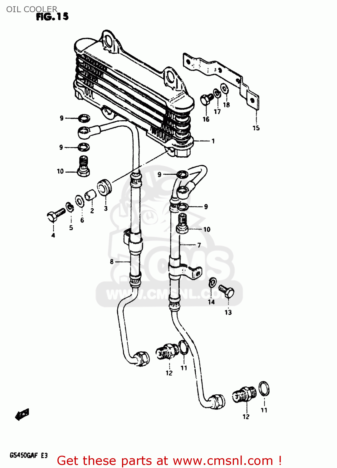 OIL COOLER GS450GA 1985 (F) USA (E03)