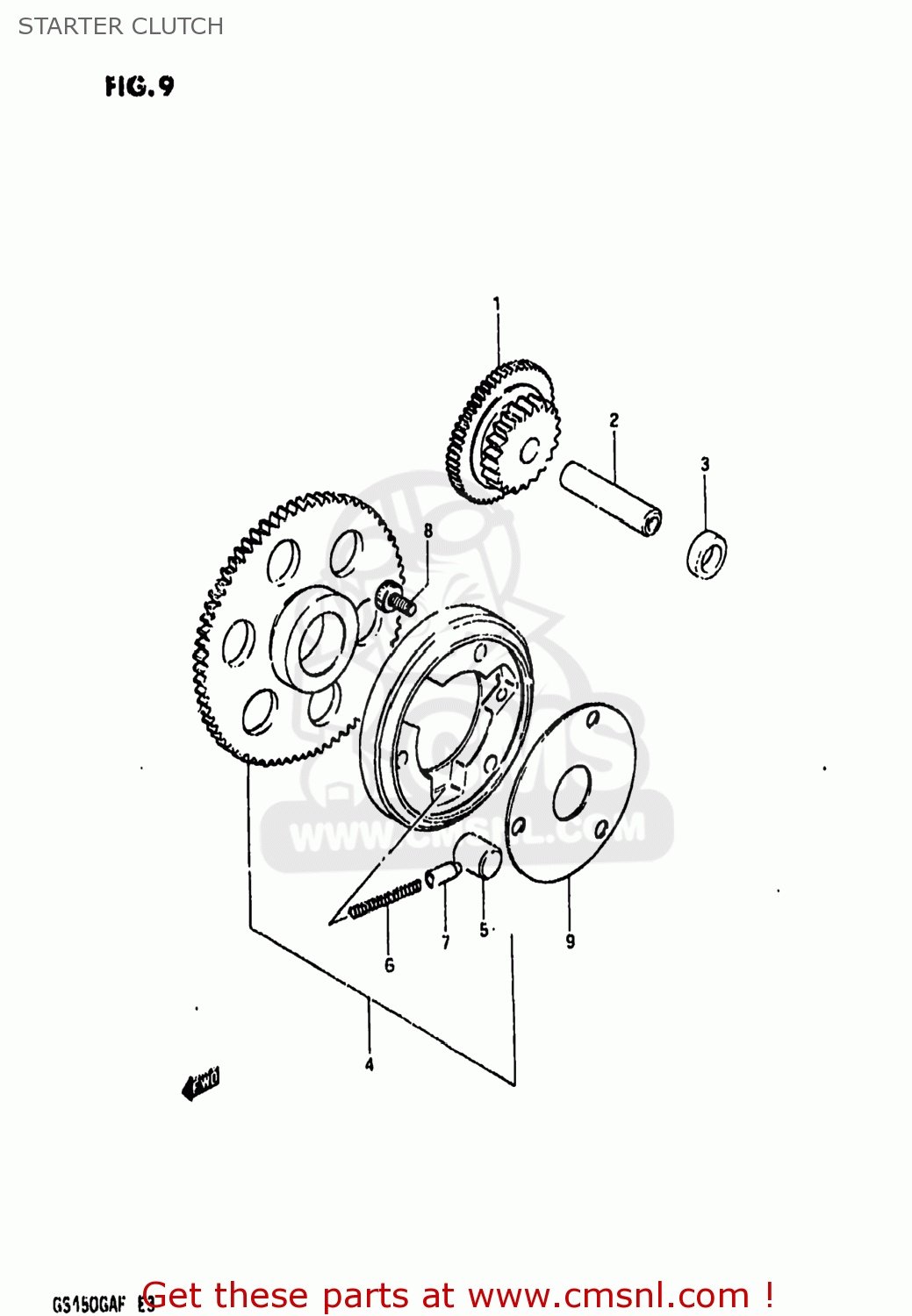 STARTER CLUTCH GS450GA 1985 (F) USA (E03)