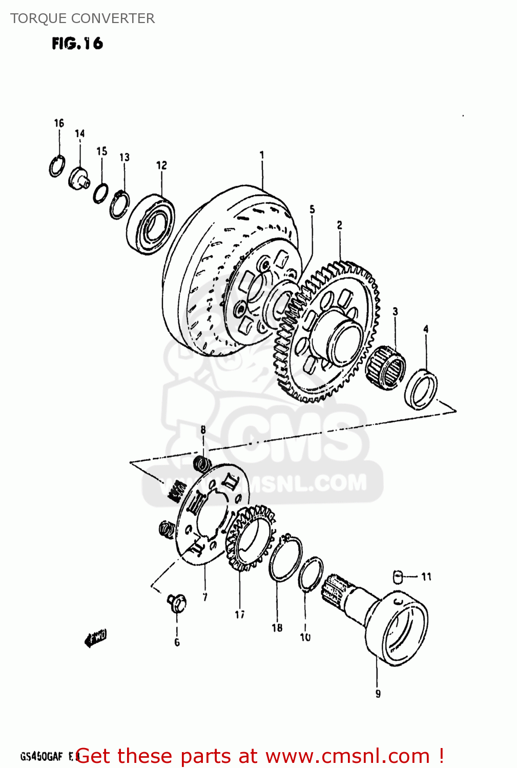 TORQUE CONVERTER GS450GA 1985 (F) USA (E03)