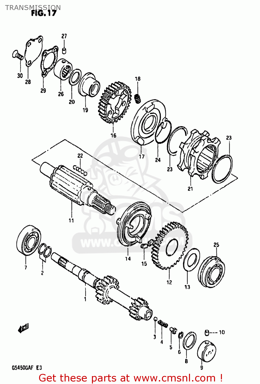 TRANSMISSION GS450GA 1985 (F) USA (E03)