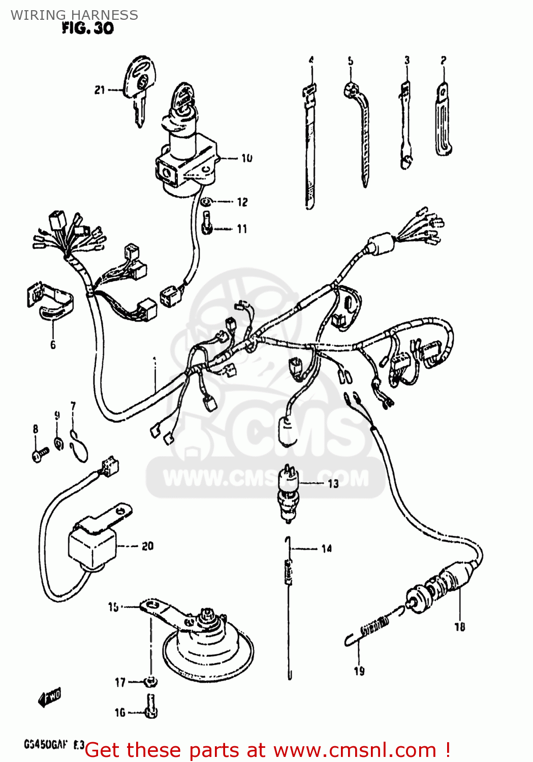 WIRING HARNESS GS450GA 1985 (F) USA (E03)
