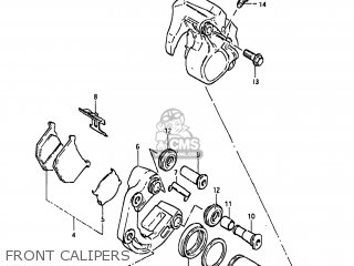 FRONT CALIPERS - GS450GA 1985 (F) USA (E03)