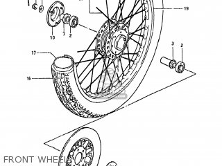 FRONT WHEEL - GS450GA 1985 (F) USA (E03)