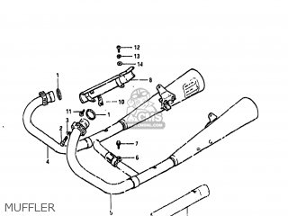 MUFFLER - GS450GA 1985 (F) USA (E03)