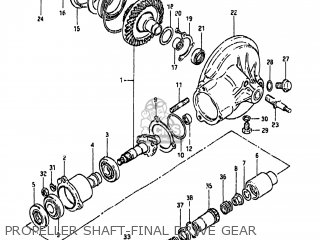 PROPELLER SHAFT-FINAL DRIVE GEAR - GS450GA 1985 (F) USA (E03)