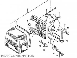 REAR COMBINATION - GS450GA 1985 (F) USA (E03)