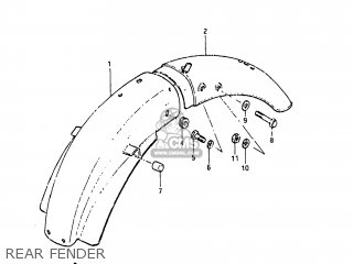 REAR FENDER - GS450GA 1985 (F) USA (E03)