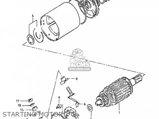 STARTING MOTOR - GS450GA 1985 (F) USA (E03)
