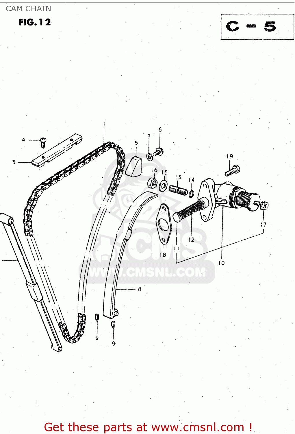 CAM CHAIN GS450L 1980 (T) (E02 E21 E22 E24 E25)