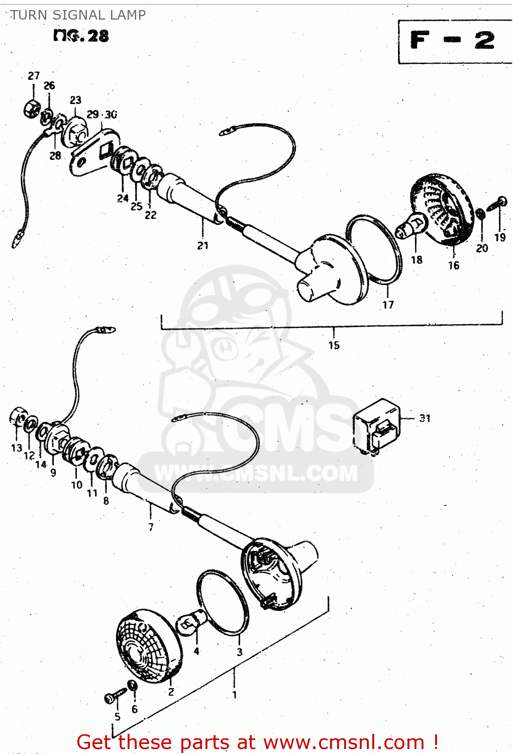 TURN SIGNAL LAMP GS450L 1980 (T) (E02 E21 E22 E24 E25)