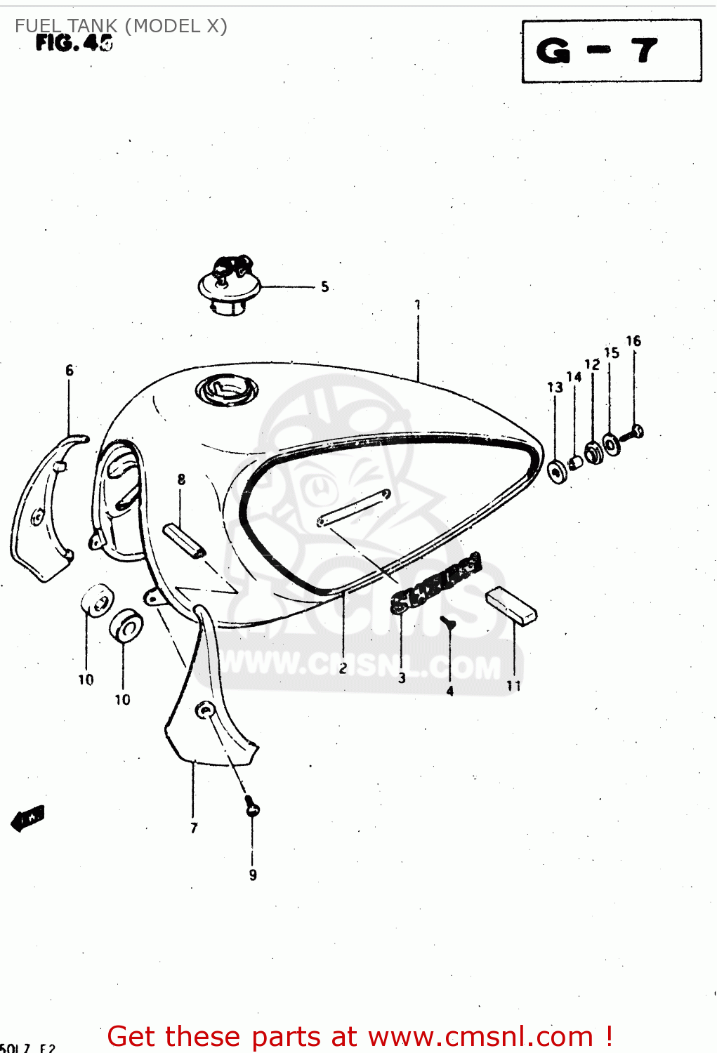 FUEL TANK (MODEL X) GS450L 1980 (T) (E02 E21 E22 E24 E25)