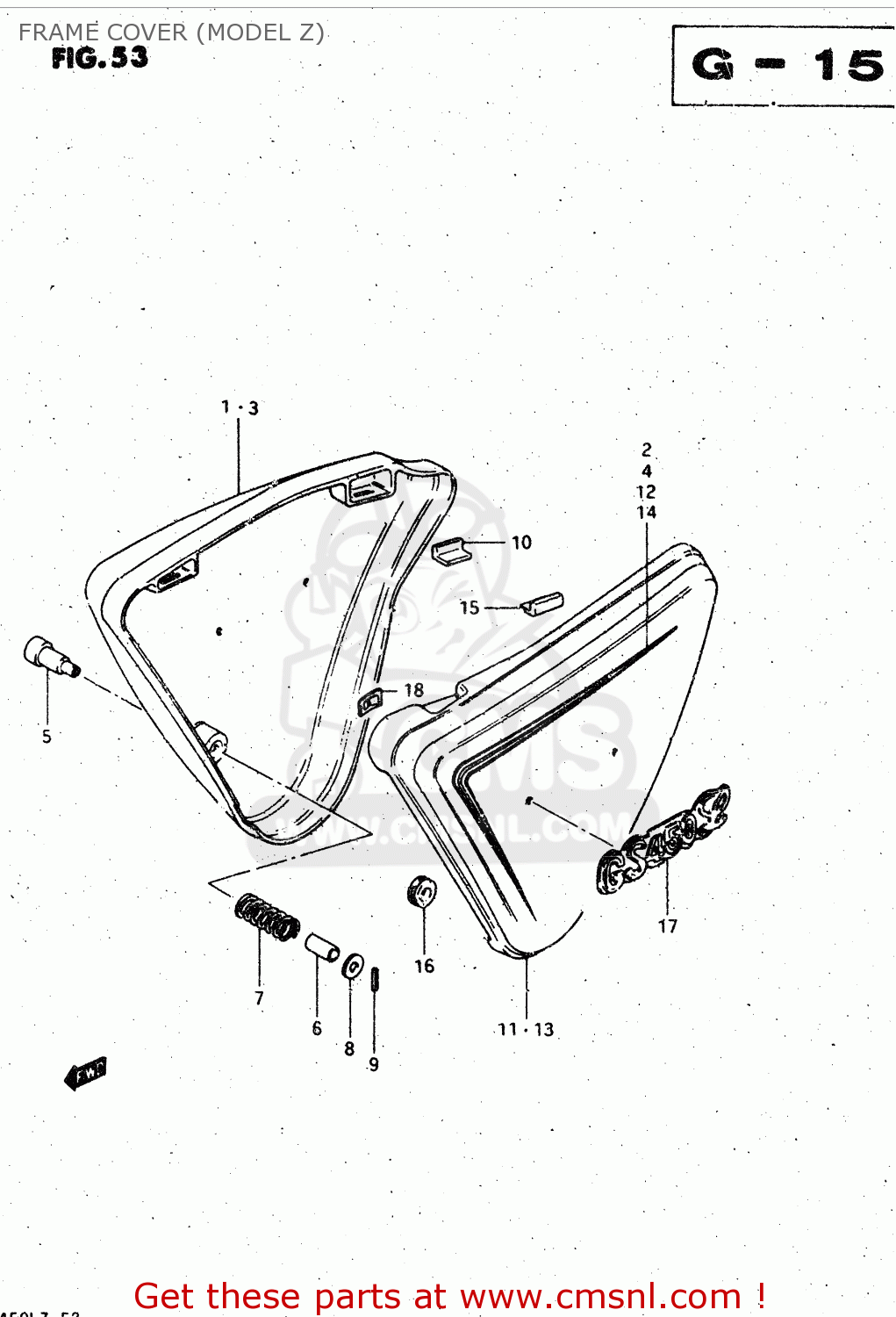 FRAME COVER (MODEL Z) GS450L 1980 (T) (E02 E21 E22 E24 E25)
