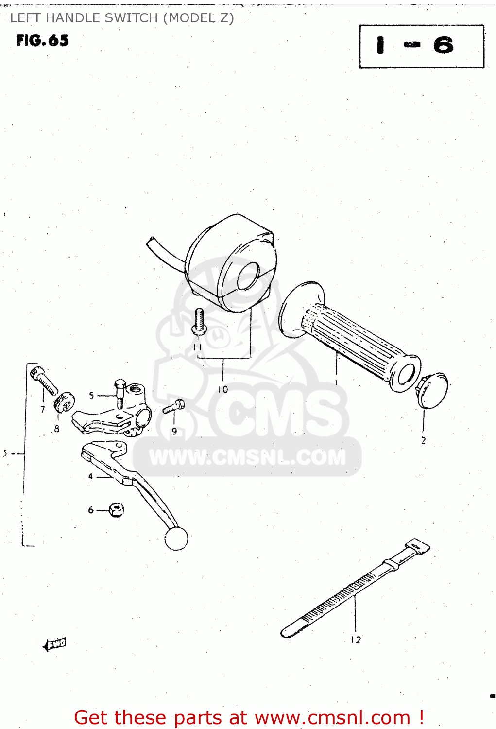 LEFT HANDLE SWITCH (MODEL Z) GS450L 1980 (T) (E02 E21 E22 E24 E25)