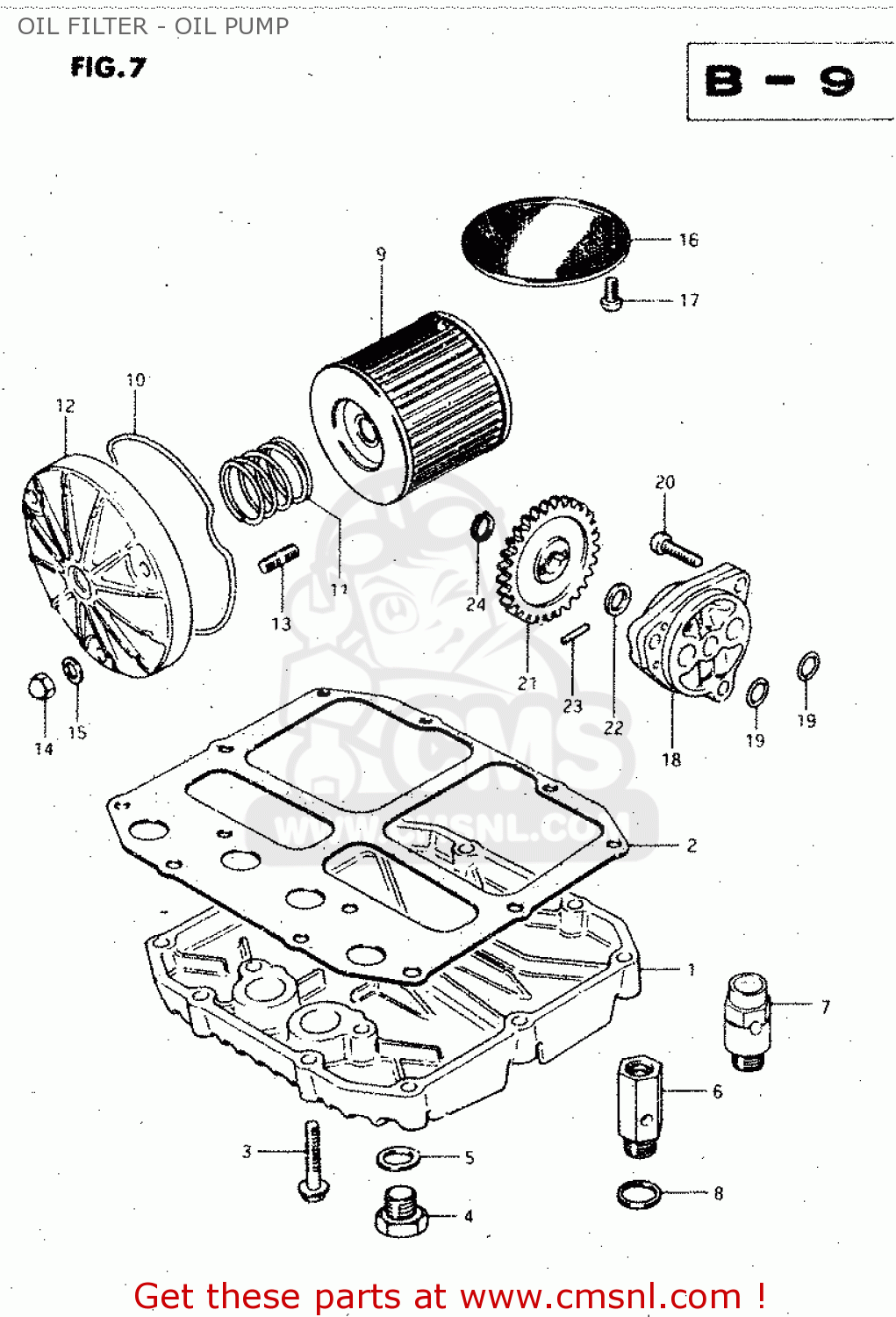 OIL FILTER - OIL PUMP GS450L 1980 (T) (E02 E21 E22 E24 E25)