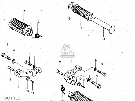 FOOTREST - GS450L 1980 (T) (E02 E21 E22 E24 E25)