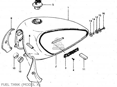 FUEL TANK (MODEL X) - GS450L 1980 (T) (E02 E21 E22 E24 E25)
