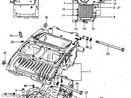 CYLINDER - GS450L 1980 (T) (E02 E21 E22 E24 E25)