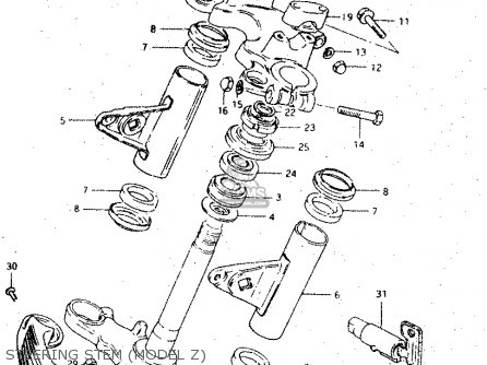 STEERING STEM (MODEL Z) - GS450L 1980 (T) (E02 E21 E22 E24 E25)