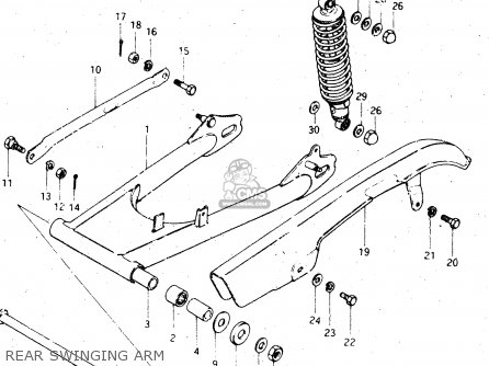 REAR SWINGING ARM - GS450L 1980 (T) (E02 E21 E22 E24 E25)