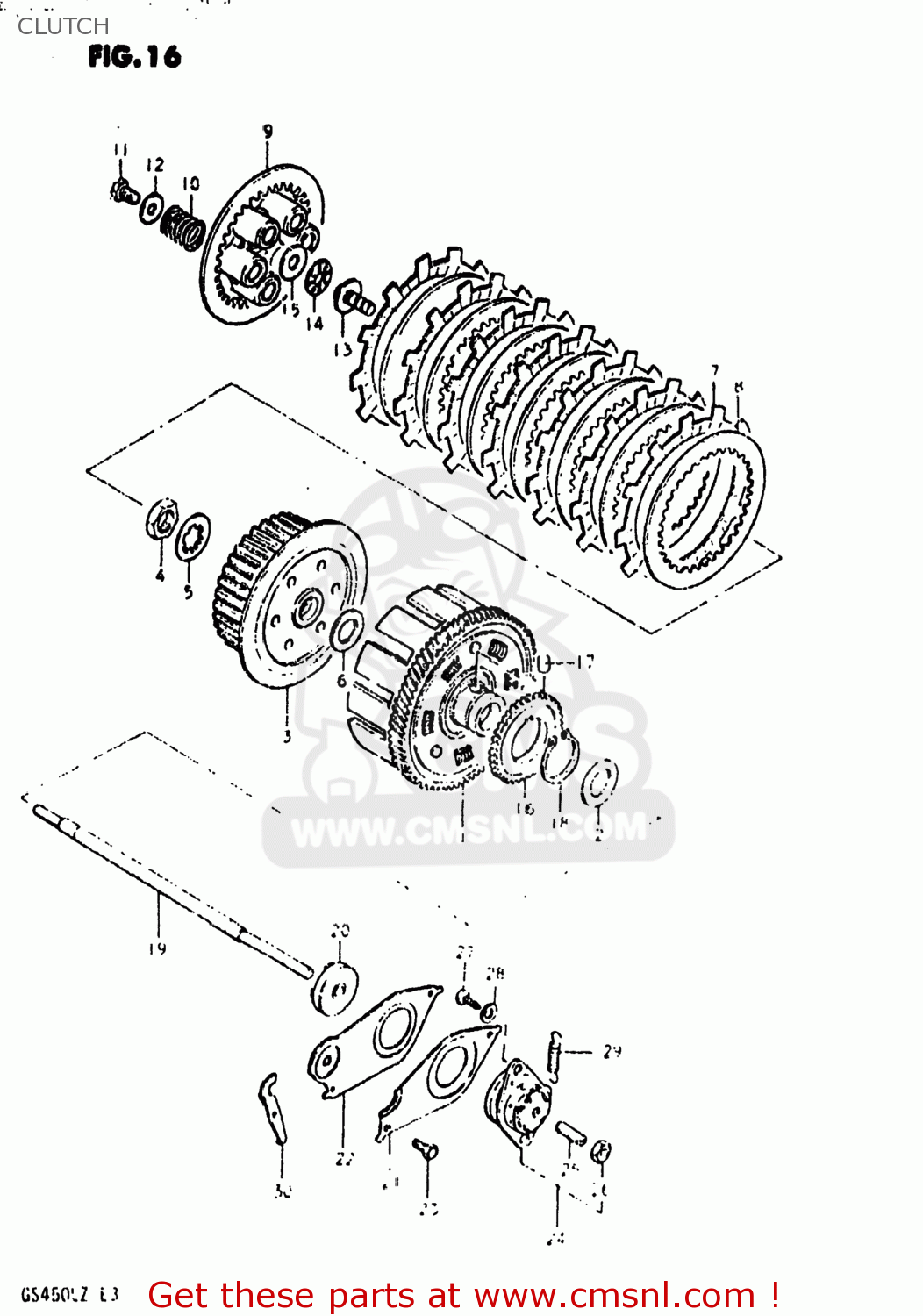 CLUTCH GS450L 1980 (T) USA (E03)