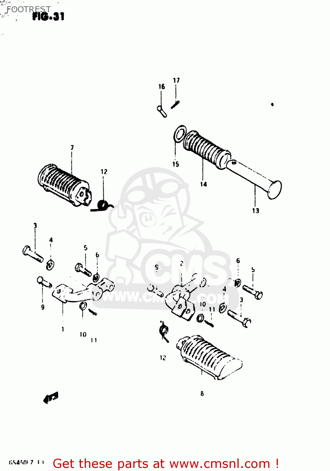 FOOTREST GS450L 1980 (T) USA (E03)
