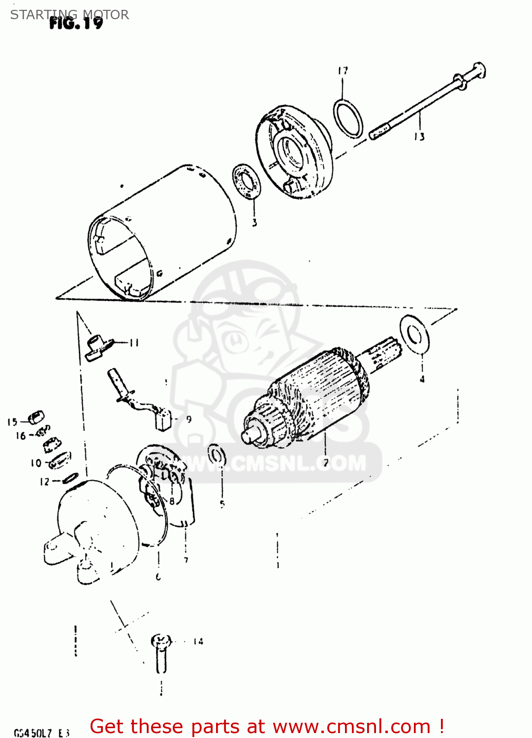 STARTING MOTOR GS450L 1980 (T) USA (E03)