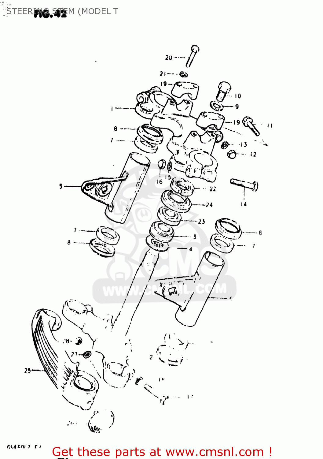 STEERING STEM (MODEL T GS450L 1980 (T) USA (E03)