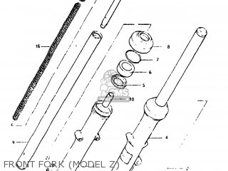 FRONT FORK (MODEL Z) - GS450L 1980 (T) USA (E03)