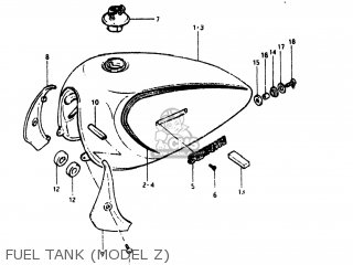 FUEL TANK (MODEL Z) - GS450L 1980 (T) USA (E03)
