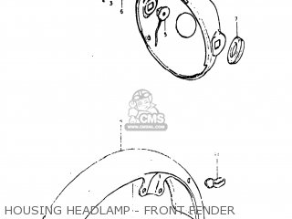 HOUSING HEADLAMP - FRONT FENDER - GS450L 1980 (T) USA (E03)