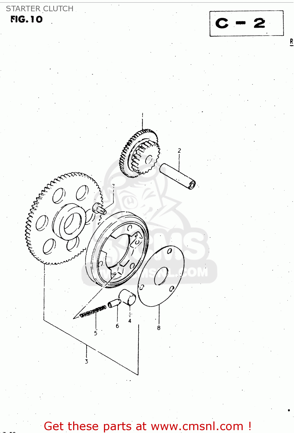 STARTER CLUTCH GS450L 1981 (X) (E02 E15 E21 E22 E24 E25 E39)