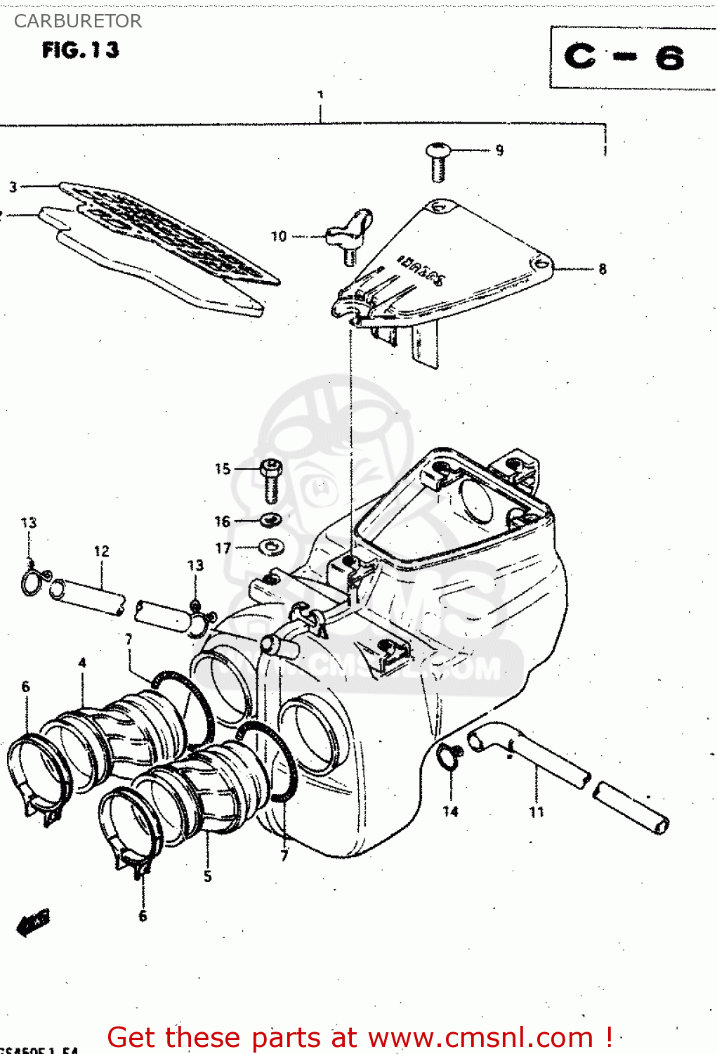 CARBURETOR GS450L 1981 (X) (E02 E15 E21 E22 E24 E25 E39)