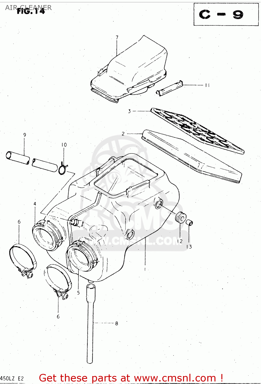 AIR CLEANER GS450L 1981 (X) (E02 E15 E21 E22 E24 E25 E39)