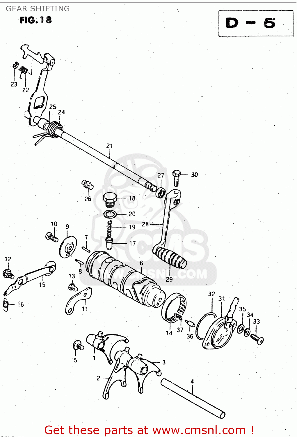 GEAR SHIFTING GS450L 1981 (X) (E02 E15 E21 E22 E24 E25 E39)