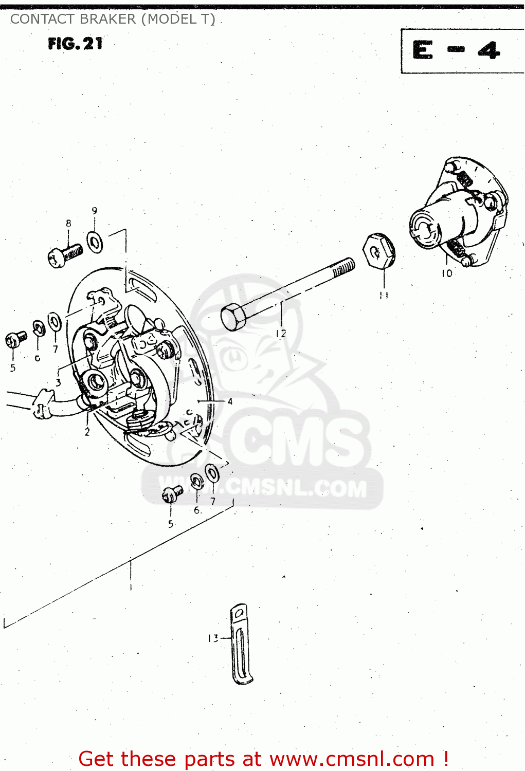 CONTACT BRAKER (MODEL T) GS450L 1981 (X) (E02 E15 E21 E22 E24 E25 E39)