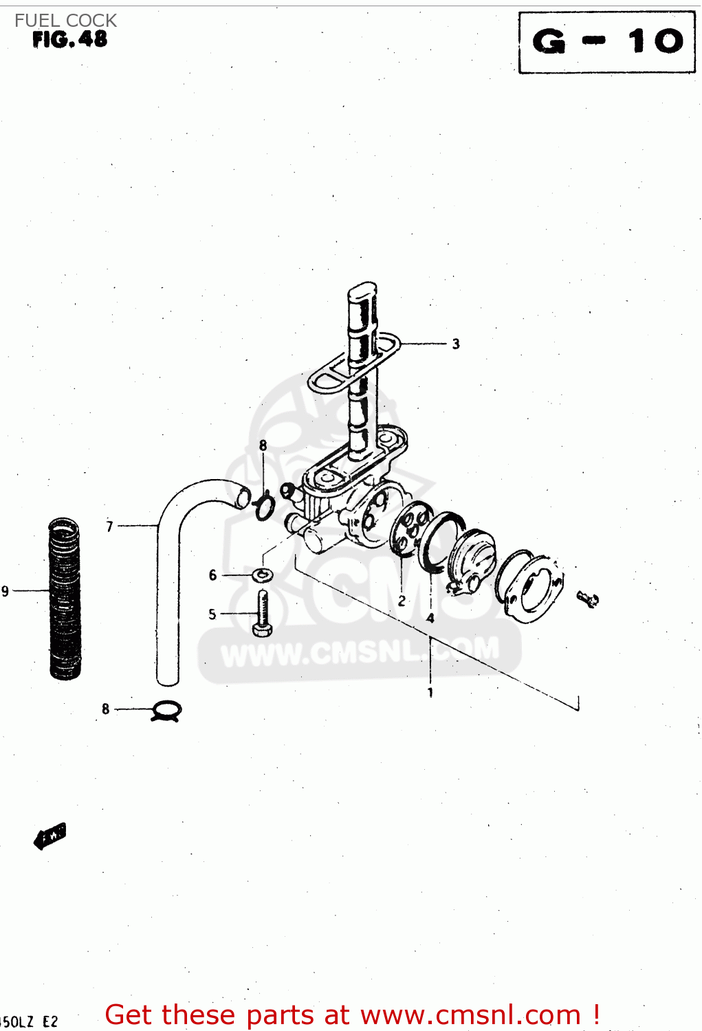 FUEL COCK GS450L 1981 (X) (E02 E15 E21 E22 E24 E25 E39)