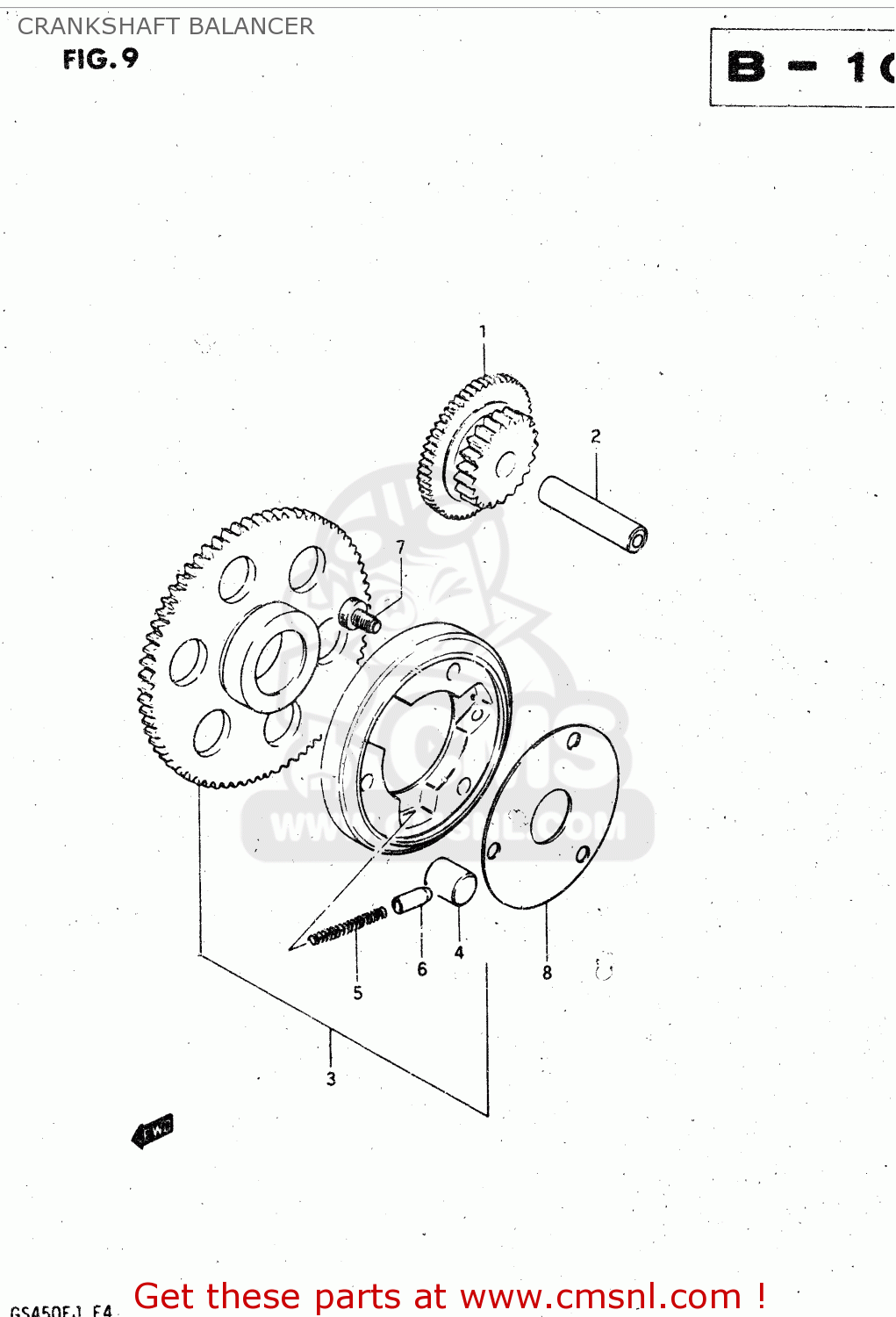 CRANKSHAFT BALANCER GS450L 1981 (X) (E02 E15 E21 E22 E24 E25 E39)