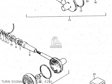 TURN SIGNAL LAMP (E22, E25) - GS450L 1981 (X) (E02 E15 E21 E22 E24 E25 E39)
