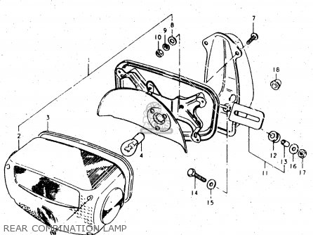 REAR COMBINATION LAMP - GS450L 1981 (X) (E02 E15 E21 E22 E24 E25 E39)