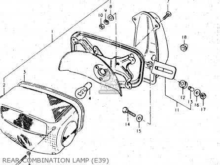 REAR COMBINATION LAMP (E39) - GS450L 1981 (X) (E02 E15 E21 E22 E24 E25 E39)