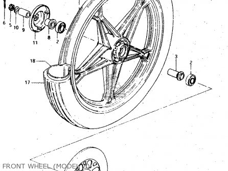 FRONT WHEEL (MODEL Z) - GS450L 1981 (X) (E02 E15 E21 E22 E24 E25 E39)