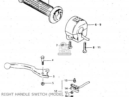 RIGHT HANDLE SWITCH (MODEL Z) - GS450L 1981 (X) (E02 E15 E21 E22 E24 E25 E39)