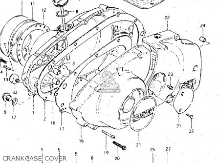 CRANKCASE COVER - GS450L 1981 (X) (E02 E15 E21 E22 E24 E25 E39)