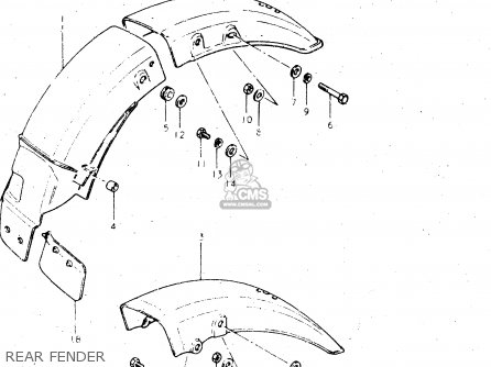 REAR FENDER - GS450L 1981 (X) (E02 E15 E21 E22 E24 E25 E39)