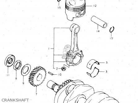CRANKSHAFT - GS450L 1981 (X) (E02 E15 E21 E22 E24 E25 E39)
